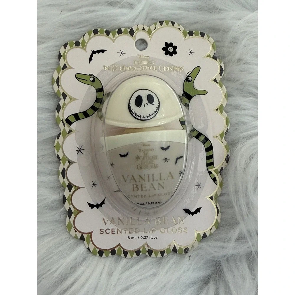 Nightmare Before Christmas Lip Gloss Set 4pk Jack Sally Oogie Zero Vanilla Scent